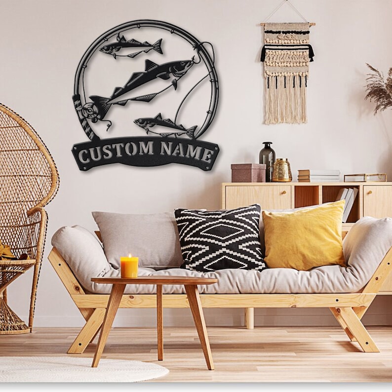 Custom Skeleton Marlin Fishing Metal Wall Art LED Light